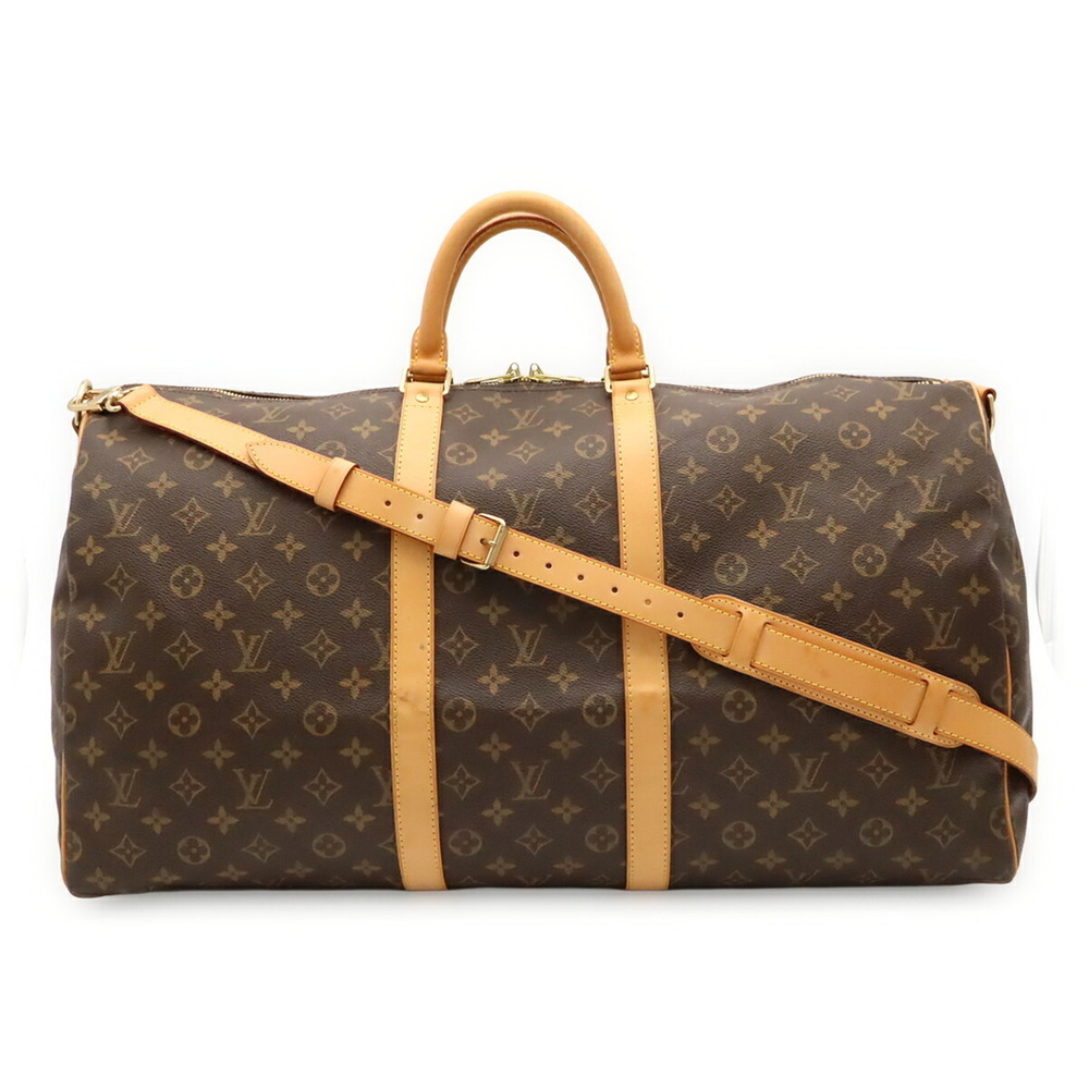 LOUIS VUITTON Louis Vuitton Monogram Keepall Bandoulière 55 Boston Bag Travel...